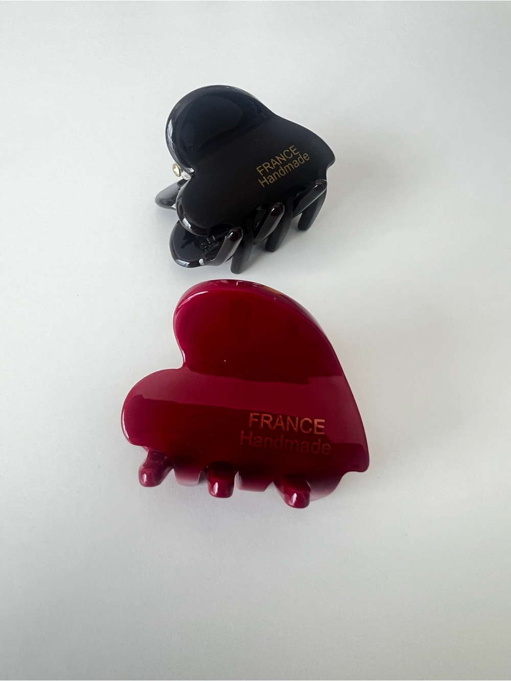 Handmade France Heart Hair Claw - Red